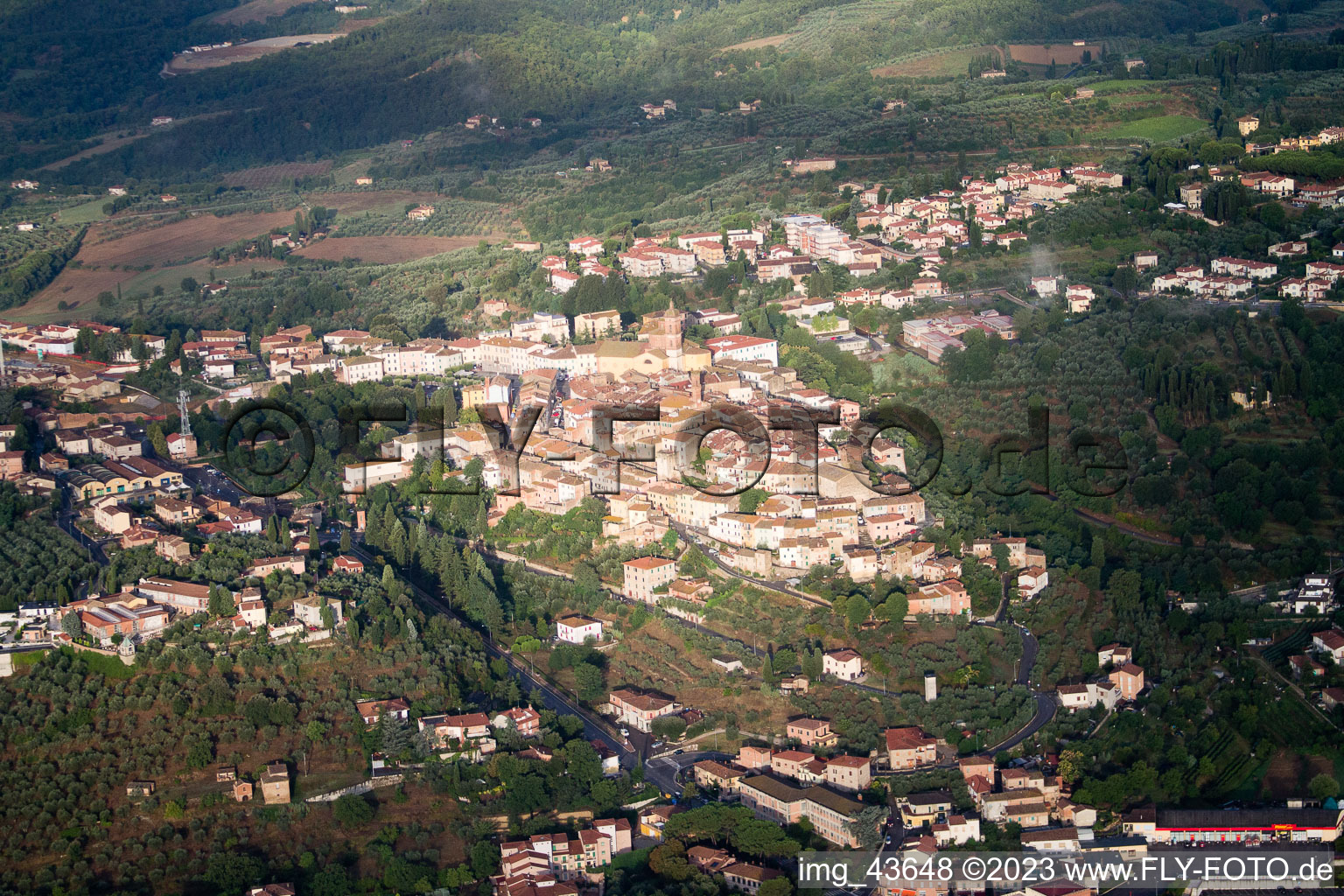 Luftbild von Sinalunga im Bundesland Toscana, Italien