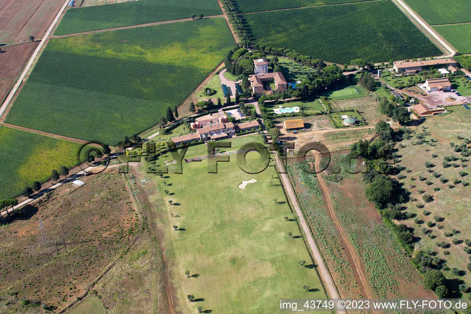 Luftaufnahme von Macchiascandona im Bundesland Toscana, Italien