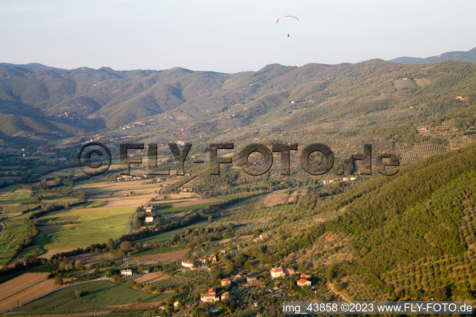 Poggiolo im Bundesland Toscana, Italien aus der Luft betrachtet