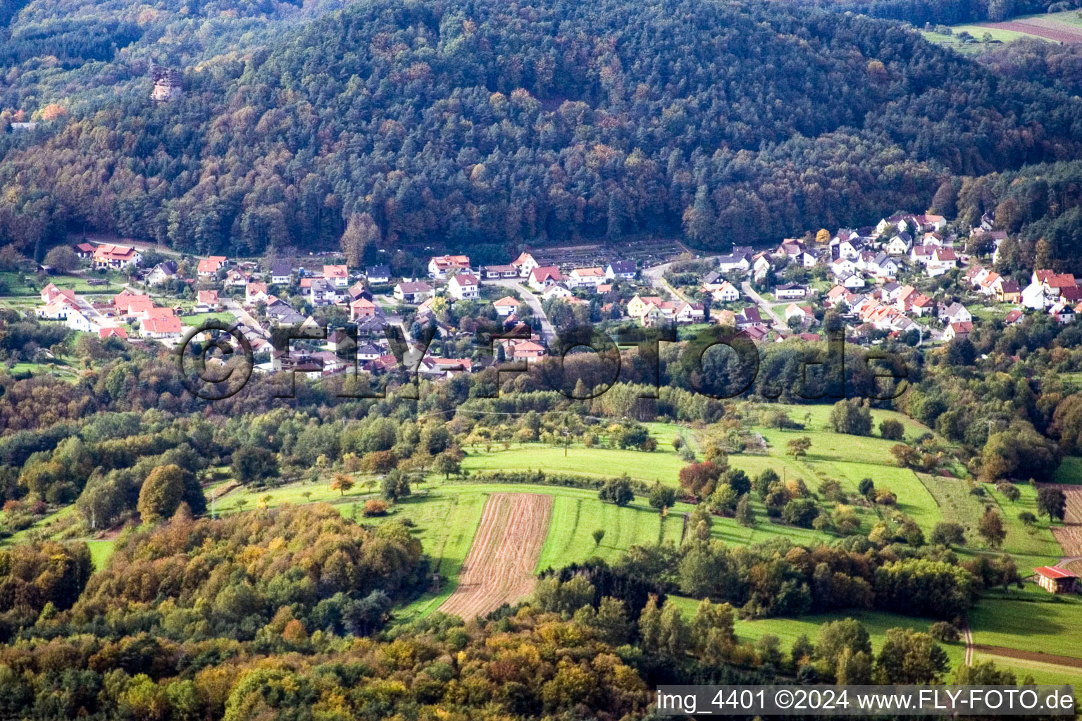 Ortsteil Stein in Gossersweiler-Stein im Bundesland Rheinland-Pfalz, Deutschland von oben