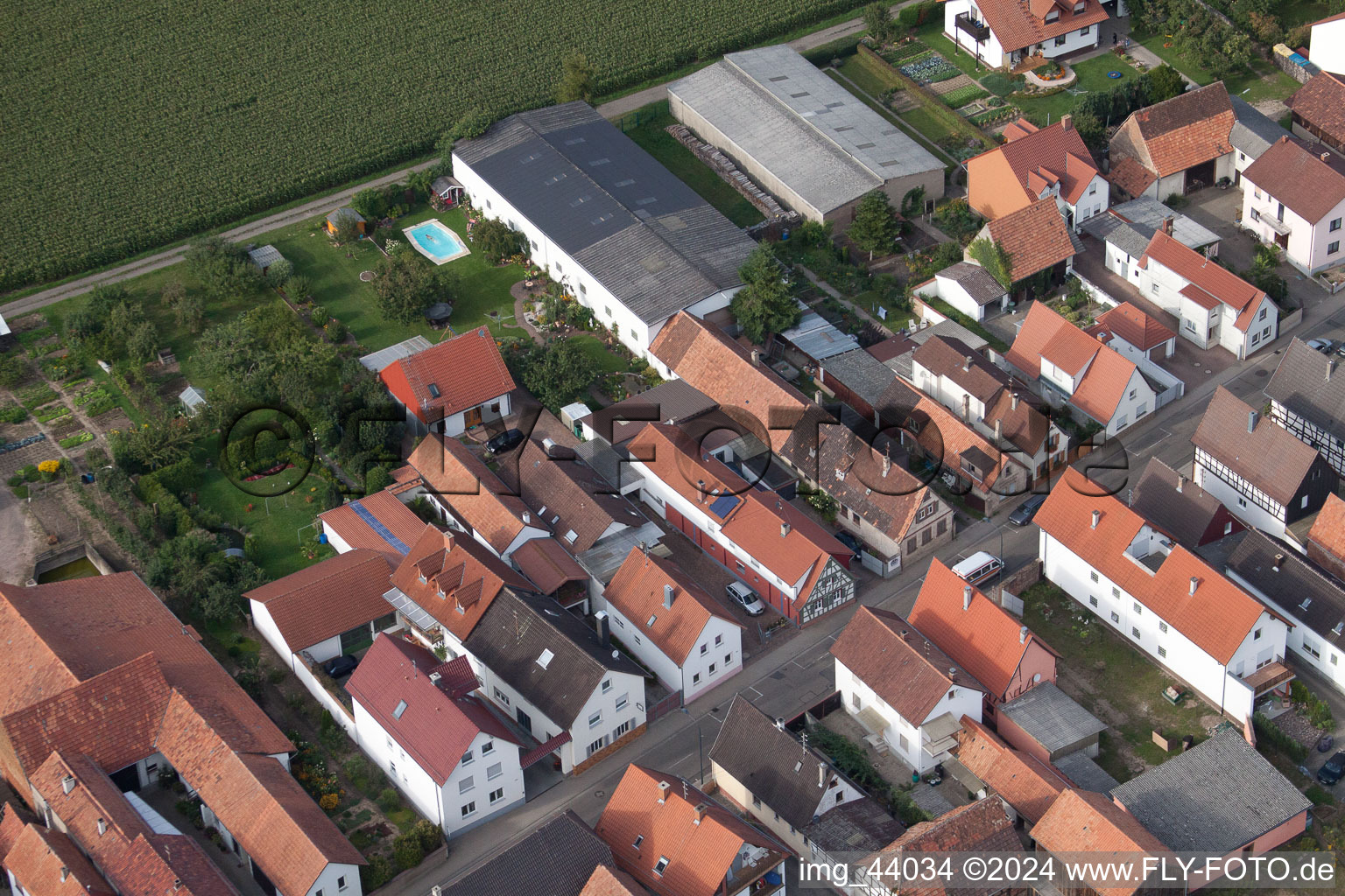 Kandel, Saarstr im Bundesland Rheinland-Pfalz, Deutschland von oben gesehen