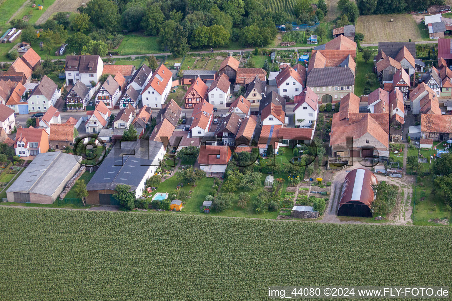 Kandel, Saarstr im Bundesland Rheinland-Pfalz, Deutschland aus der Luft