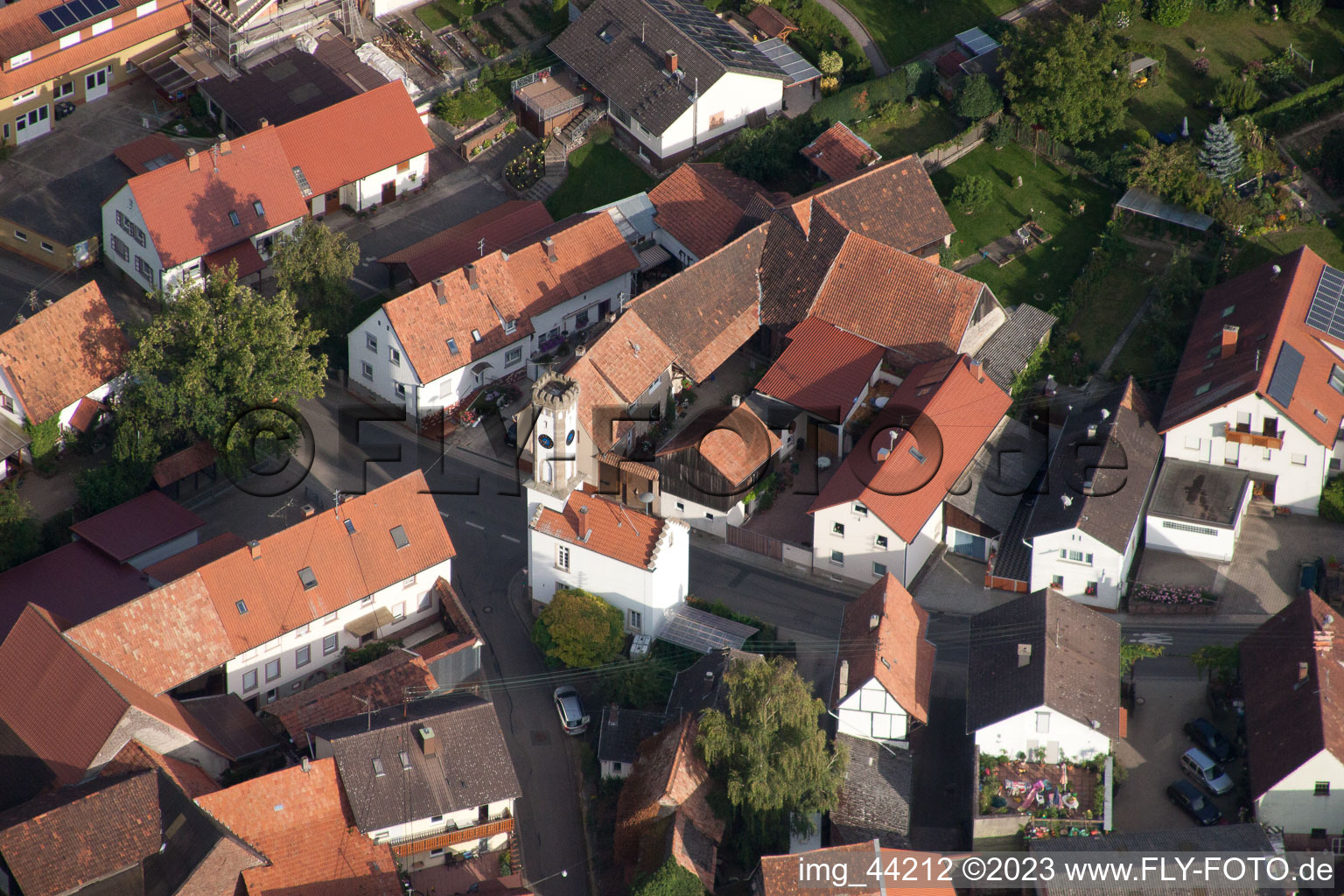 Oberhausen im Bundesland Rheinland-Pfalz, Deutschland von der Drohne aus gesehen