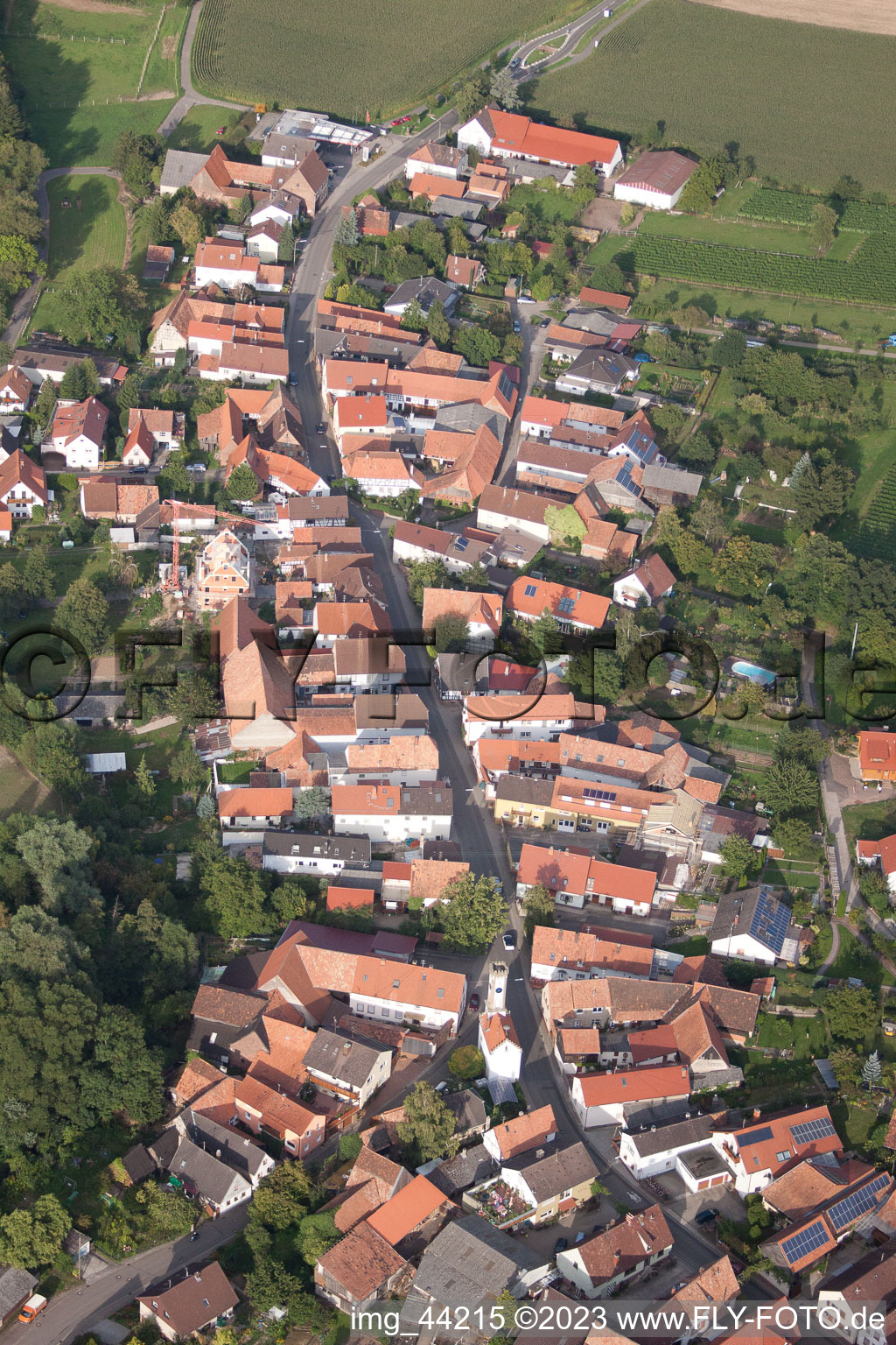 Luftaufnahme von Oberhausen im Bundesland Rheinland-Pfalz, Deutschland