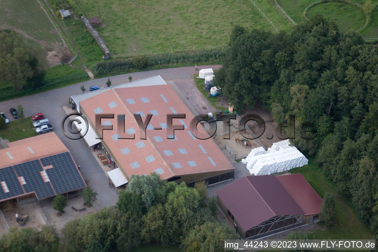 Drohnenaufname von Freckenfeld im Bundesland Rheinland-Pfalz, Deutschland