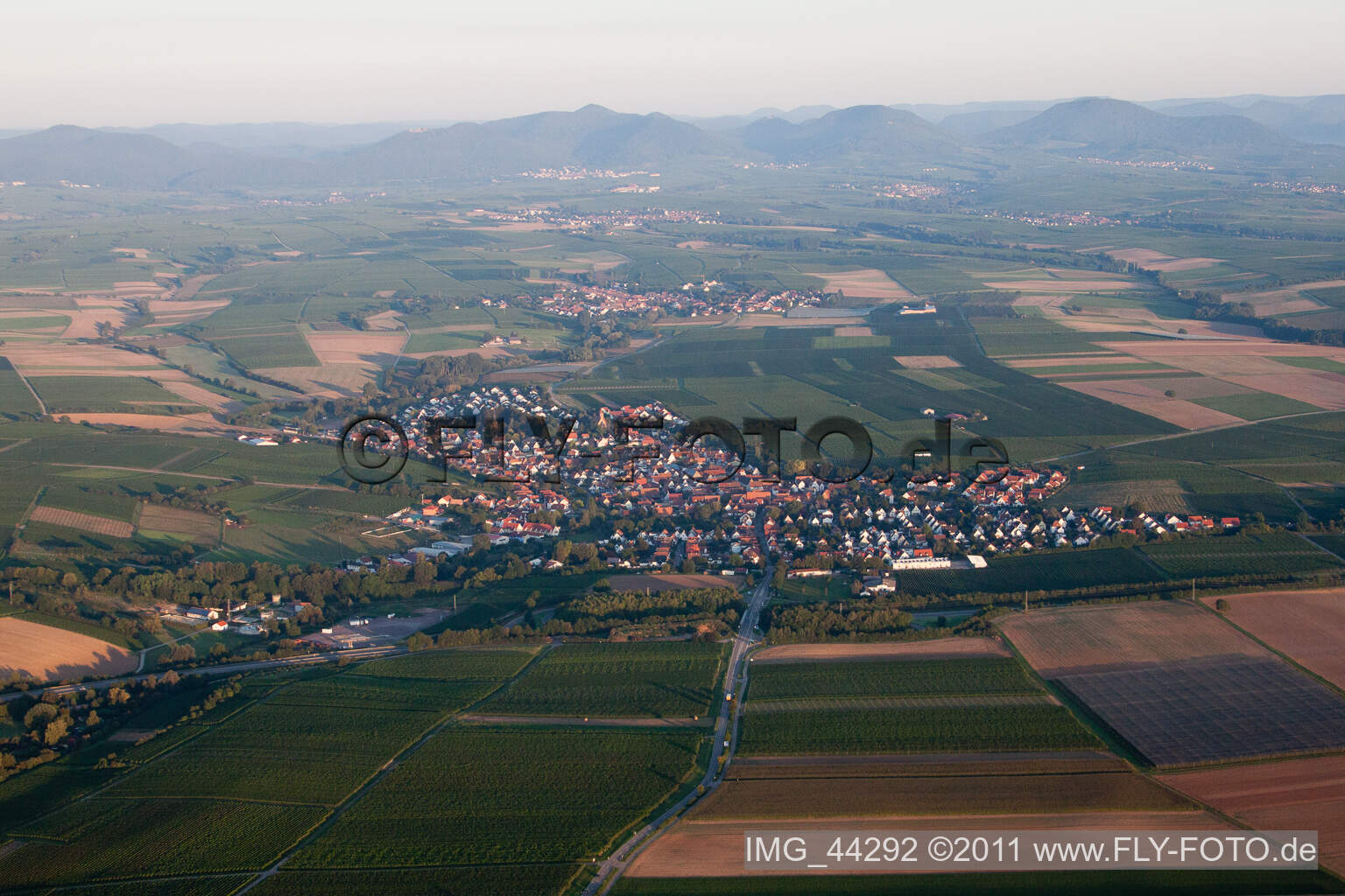 Insheim im Bundesland Rheinland-Pfalz, Deutschland von der Drohne aus gesehen
