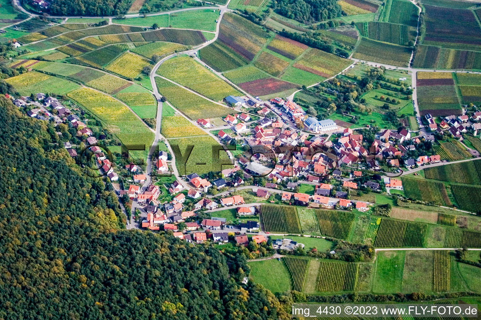 Luftaufnahme von Gleiszellen-Gleishohrbach in Gleiszellen-Gleishorbach im Bundesland Rheinland-Pfalz, Deutschland