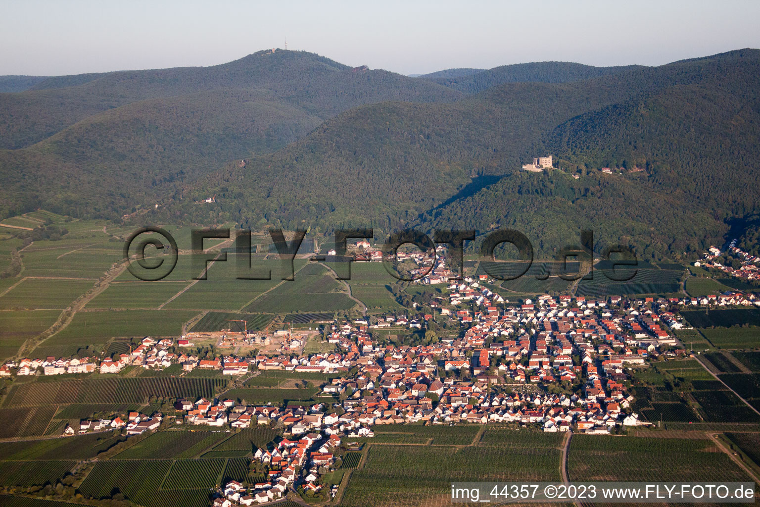Ortsteil Diedesfeld in Neustadt an der Weinstraße im Bundesland Rheinland-Pfalz, Deutschland aus der Luft betrachtet