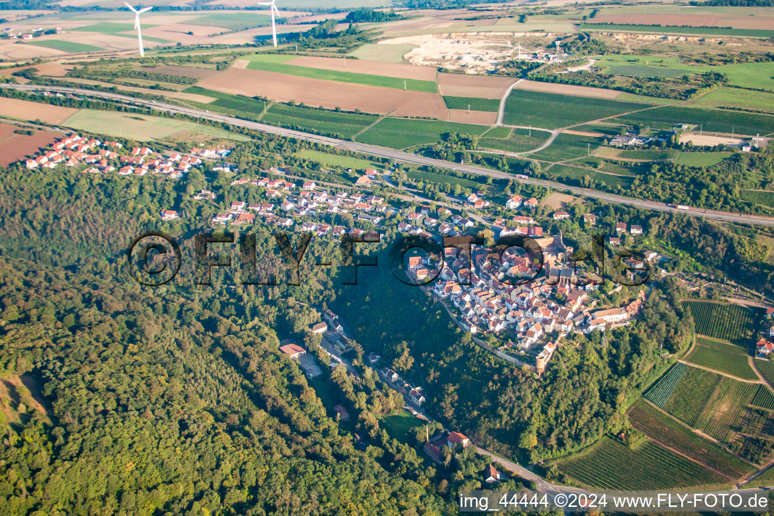 Neuleiningen im Bundesland Rheinland-Pfalz, Deutschland aus der Luft betrachtet