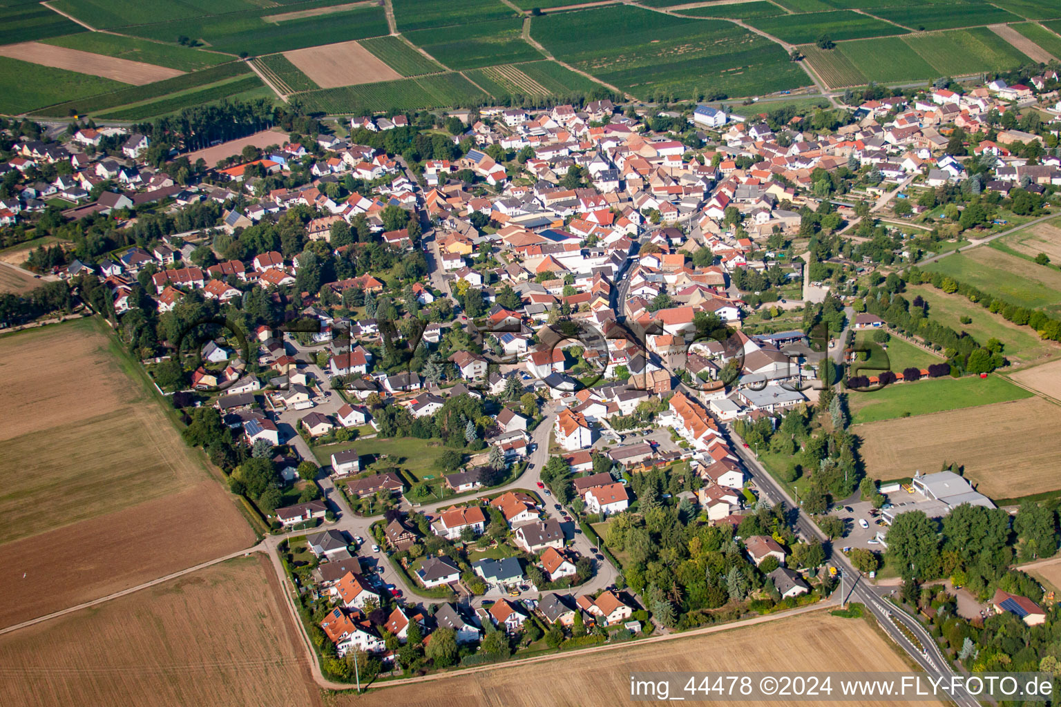 Dorf - Ansicht in Bosenheim in Bad Kreuznach im Bundesland Rheinland-Pfalz, Deutschland