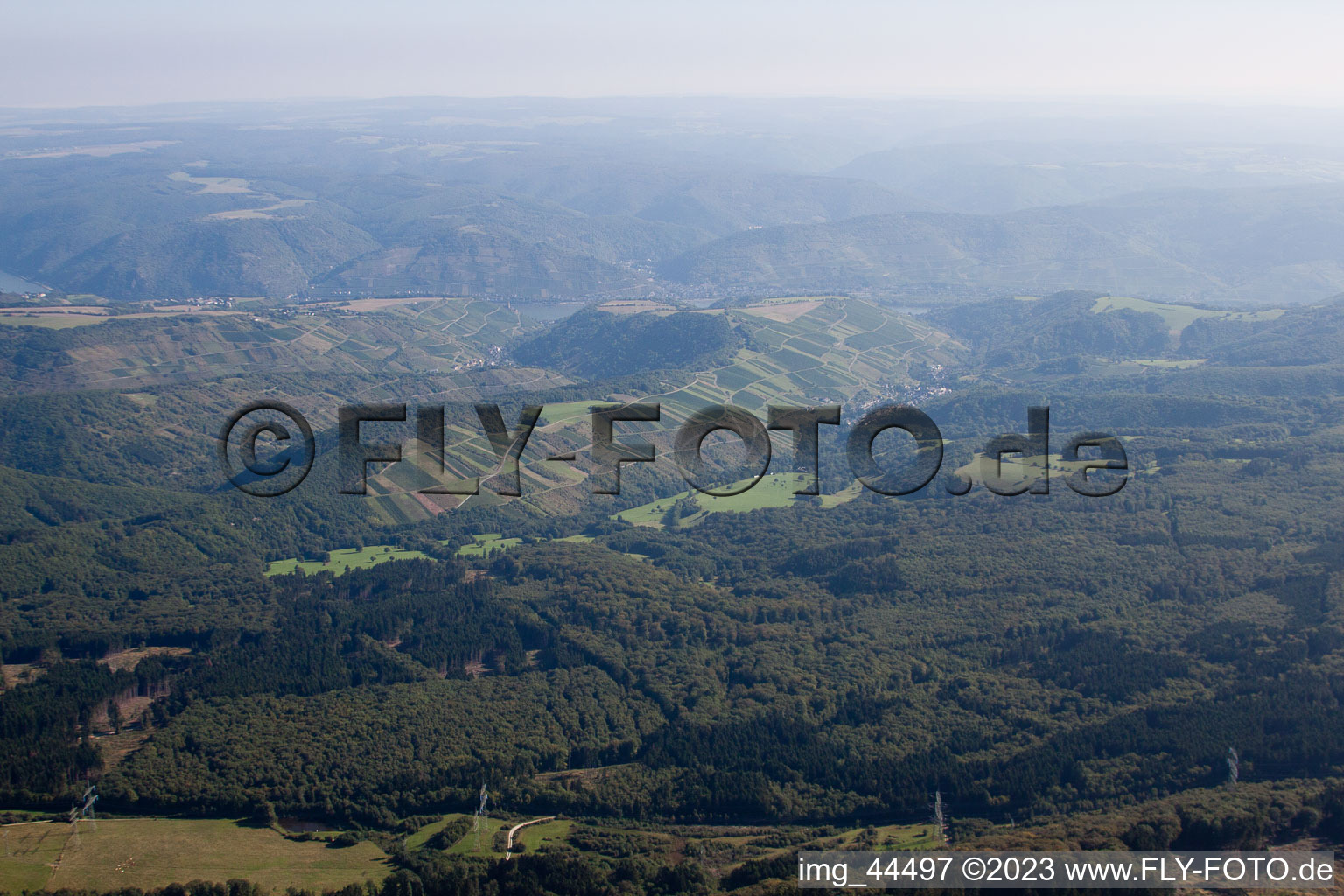 Luftbild von Niederheimbach im Bundesland Rheinland-Pfalz, Deutschland