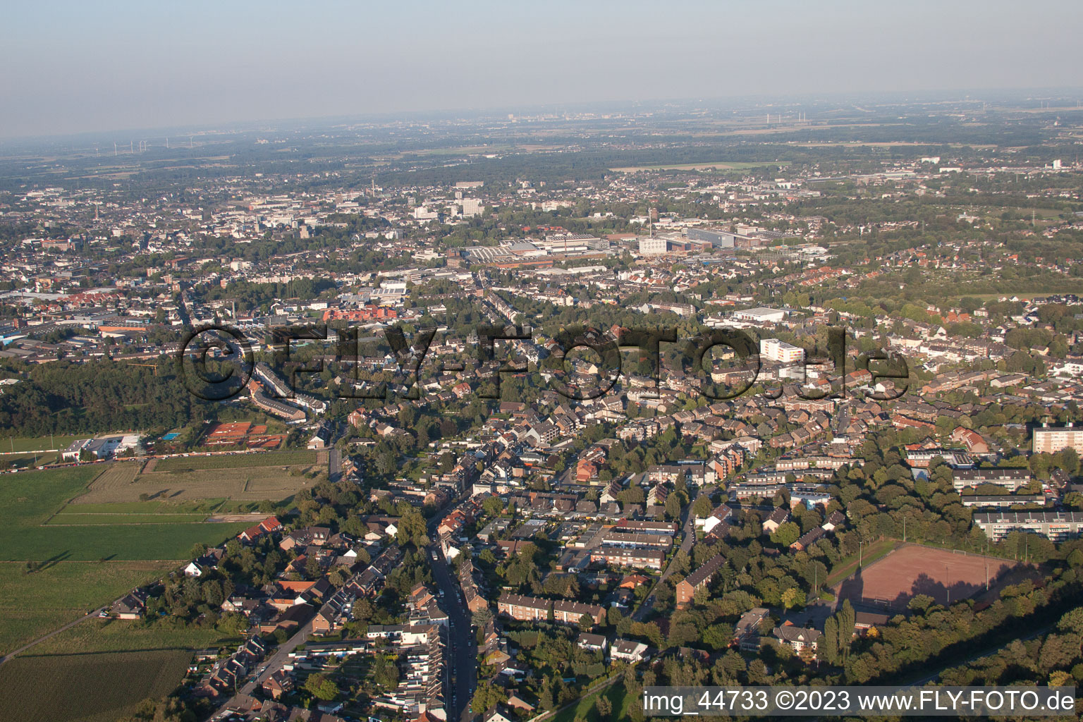 Luftaufnahme von Mönchengladbach im Bundesland Nordrhein-Westfalen, Deutschland