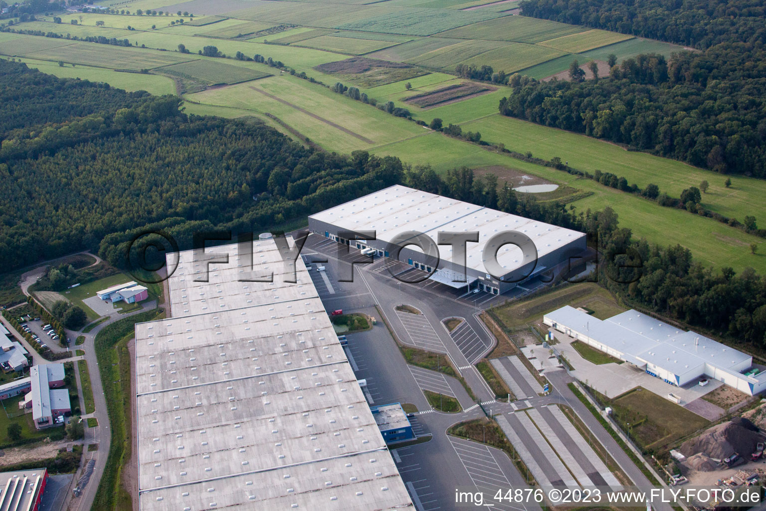 Kandel, Gewerbegebiet Horst im Ortsteil Minderslachen im Bundesland Rheinland-Pfalz, Deutschland aus der Luft