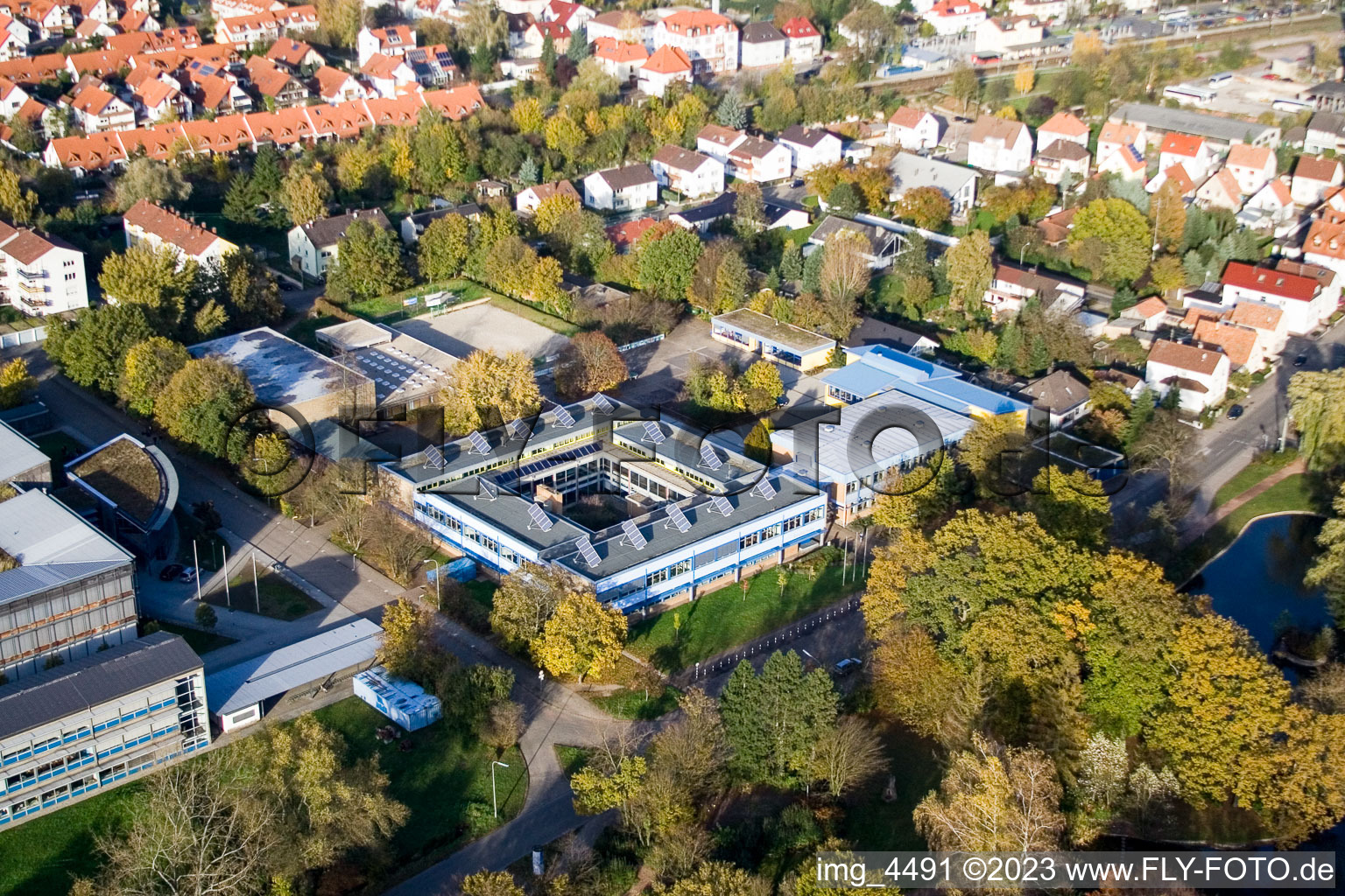 Luftbild von Kandel, Realschule im Bundesland Rheinland-Pfalz, Deutschland