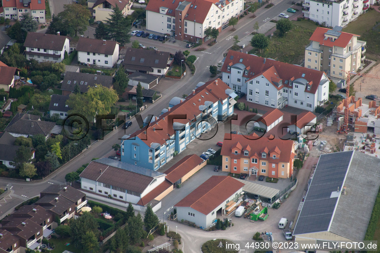Jockgrim im Bundesland Rheinland-Pfalz, Deutschland von oben gesehen
