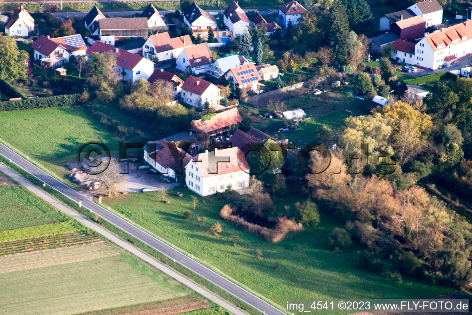 Luftaufnahme von Rheinzabern, Mühle im Bundesland Rheinland-Pfalz, Deutschland