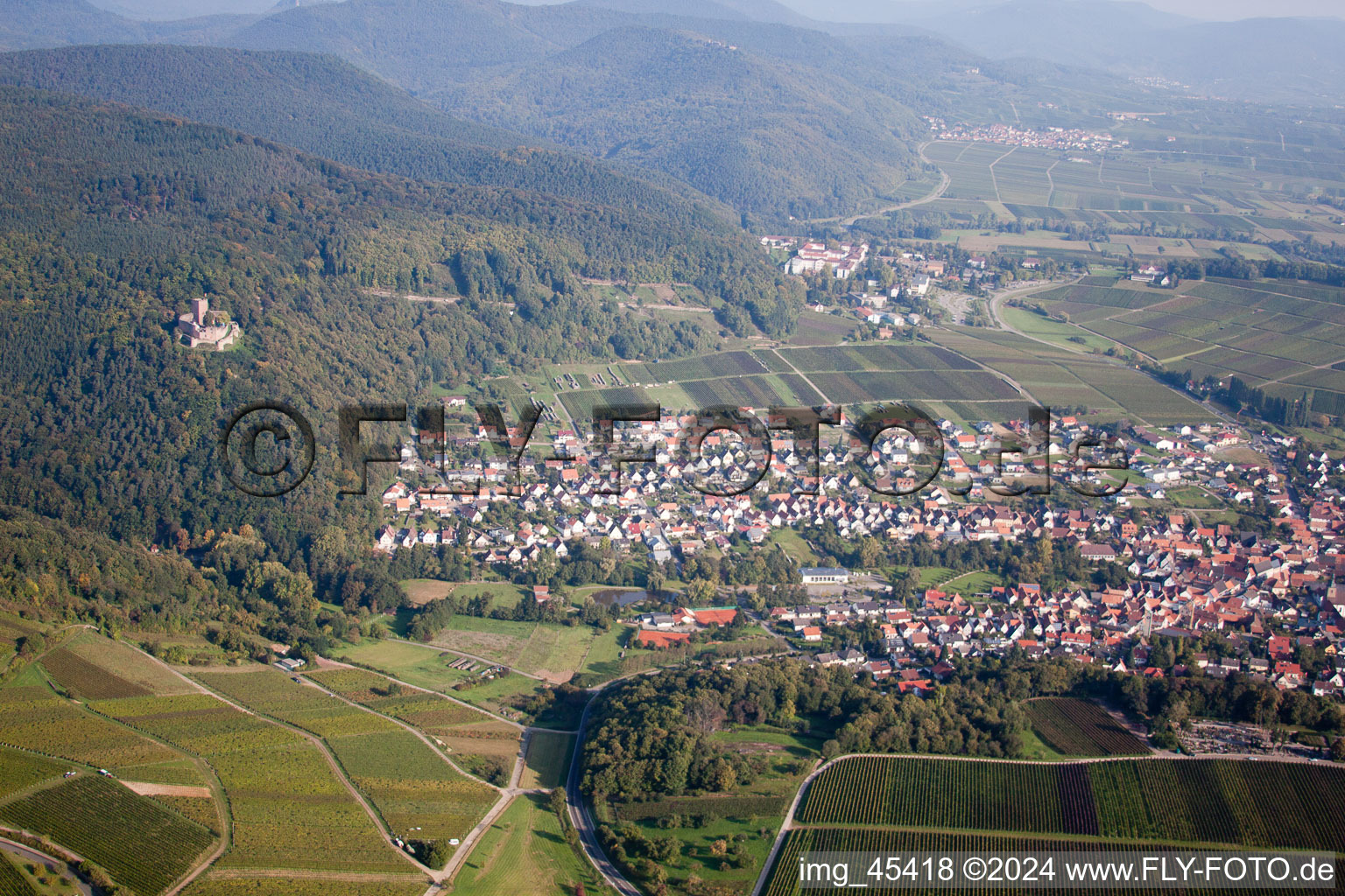 Klingenmünster im Bundesland Rheinland-Pfalz, Deutschland vom Flugzeug aus