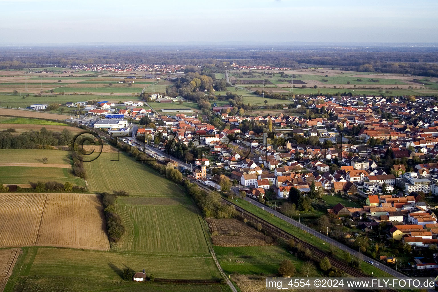 Rülzheim, Bahnhofstr im Bundesland Rheinland-Pfalz, Deutschland