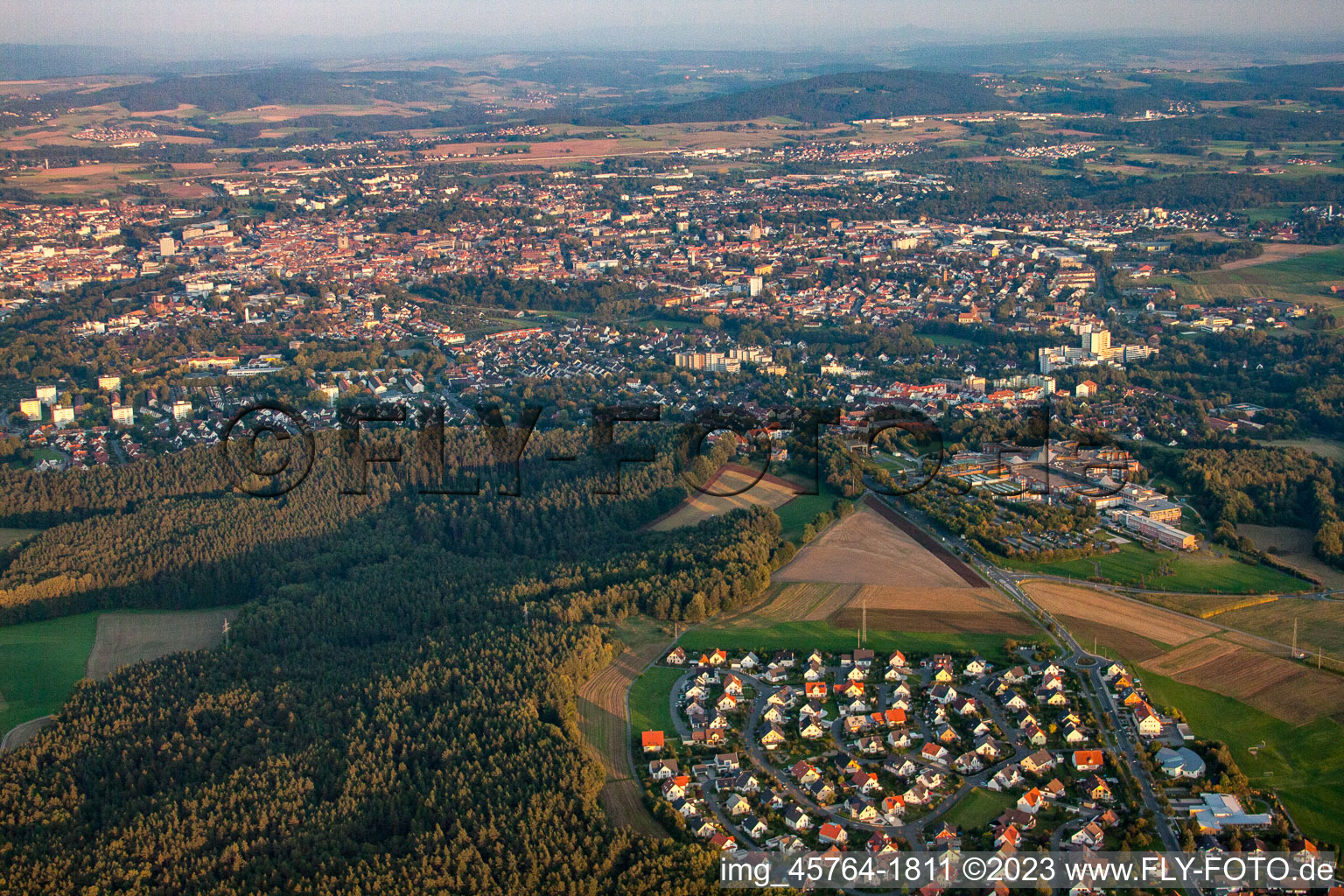 Luftbild von Bayreuth im Bundesland Bayern, Deutschland