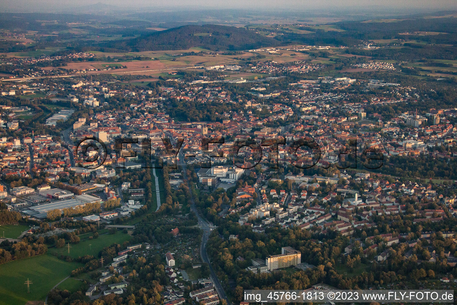 Luftaufnahme von Bayreuth im Bundesland Bayern, Deutschland