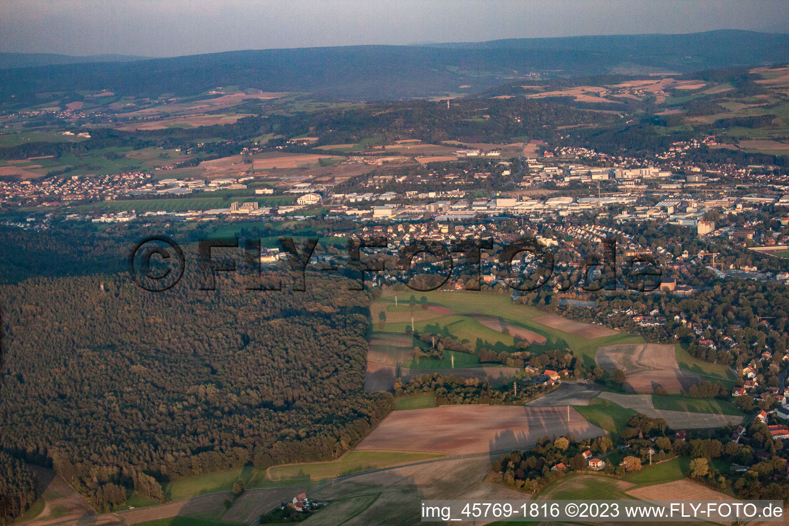 Bayreuth im Bundesland Bayern, Deutschland aus der Luft