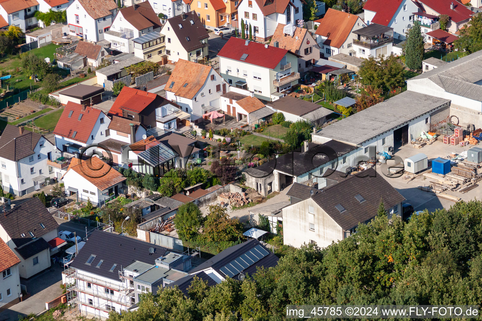 Luftbild von Siedlung Gartenstadt in Kandel im Bundesland Rheinland-Pfalz, Deutschland