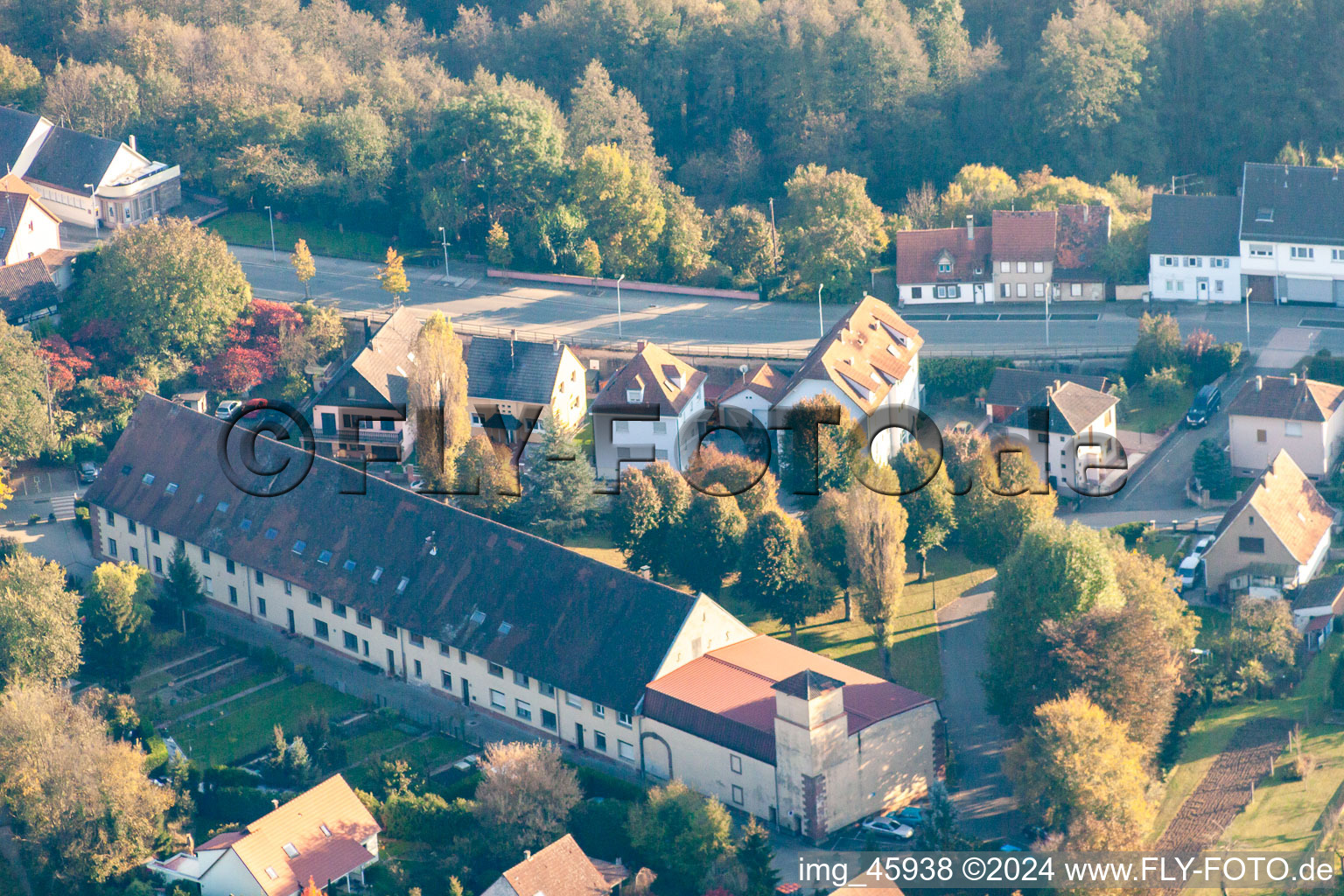 Luftbild von Lauterbourg im Bundesland Bas-Rhin, Frankreich