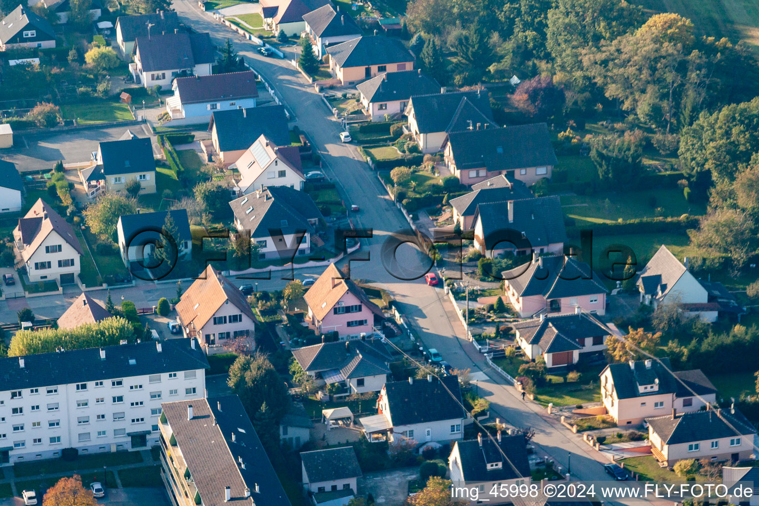 Drohnenaufname von Lauterbourg im Bundesland Bas-Rhin, Frankreich