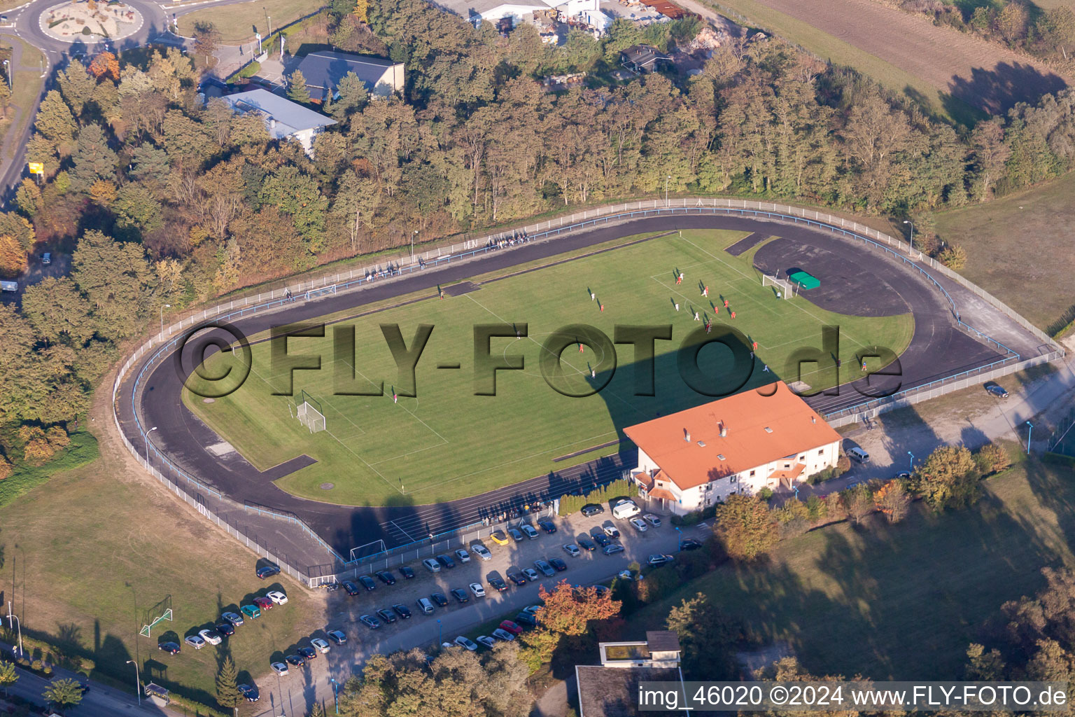 Luftbild von TC Louterbourg im Ortsteil Neulauterburg in Lauterbourg im Bundesland Bas-Rhin, Frankreich