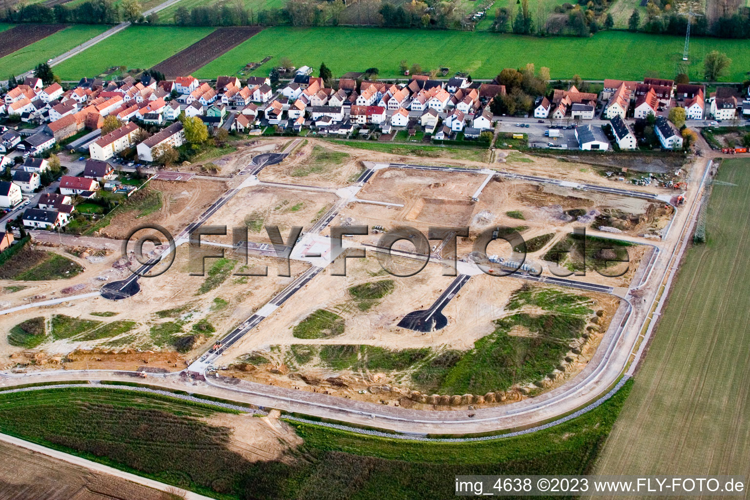 Luftbild von Kandel, Neubaugebiet Höhenweg im Bundesland Rheinland-Pfalz, Deutschland