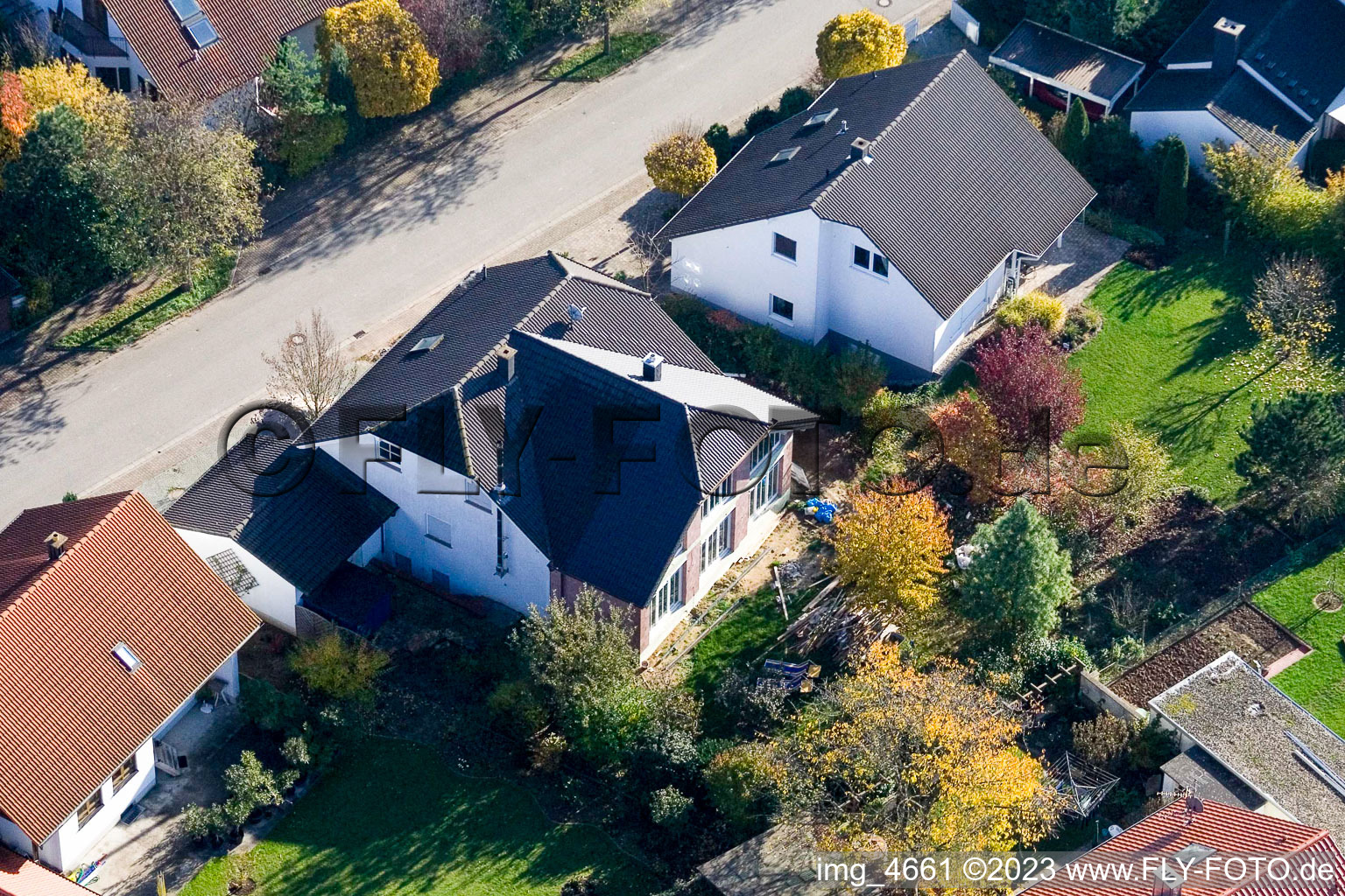 Steinweiler, Klingbachstr im Bundesland Rheinland-Pfalz, Deutschland von der Drohne aus gesehen