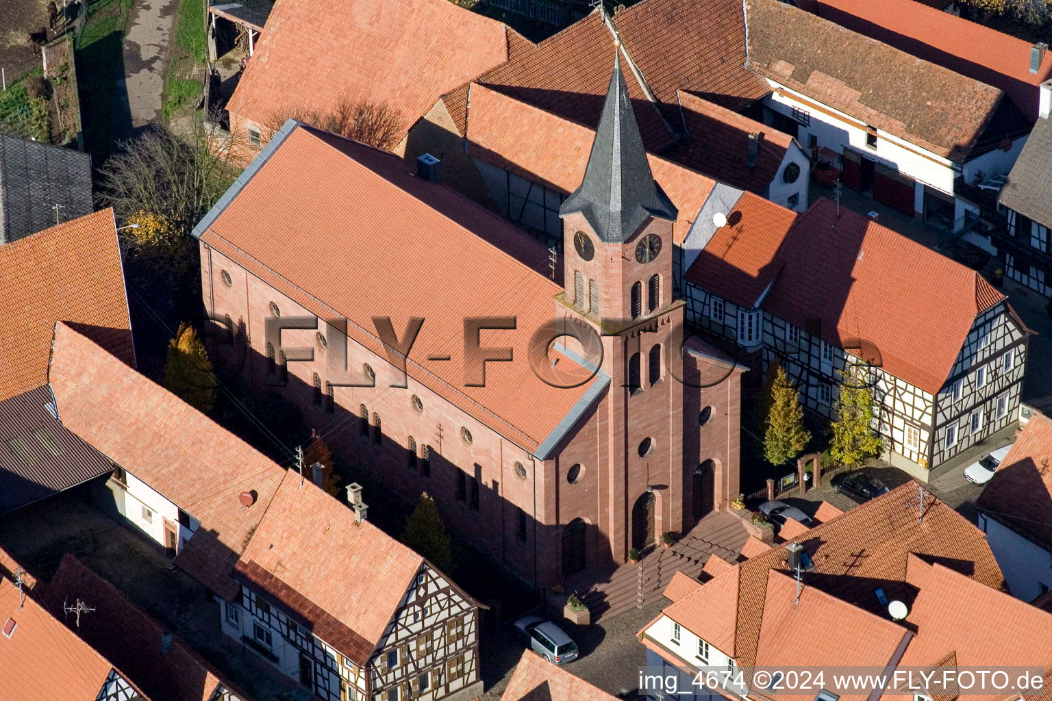 Steinweiler, Hauptstr im Bundesland Rheinland-Pfalz, Deutschland