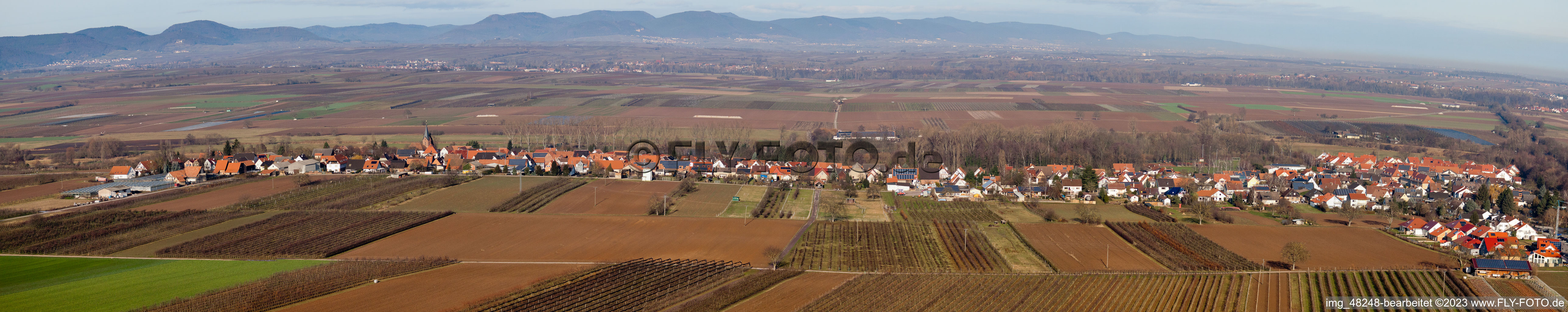 Luftbild von Panorama in Winden im Bundesland Rheinland-Pfalz, Deutschland