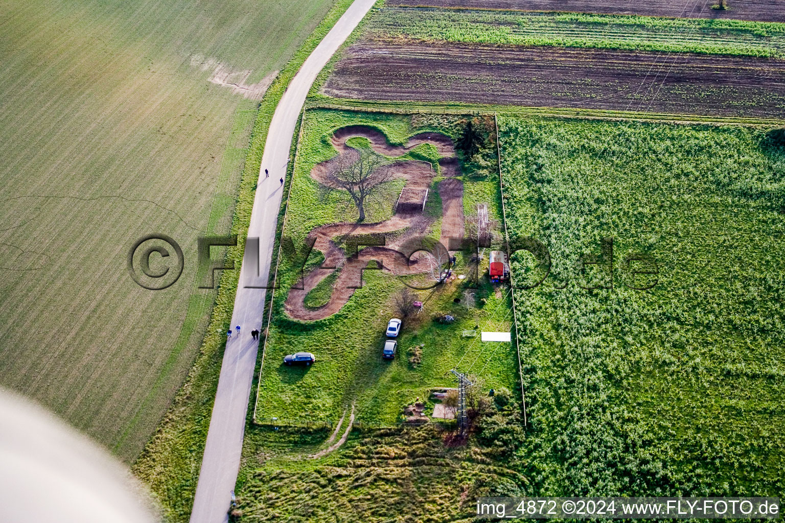 Kartbahn in Neulußheim im Bundesland Baden-Württemberg, Deutschland