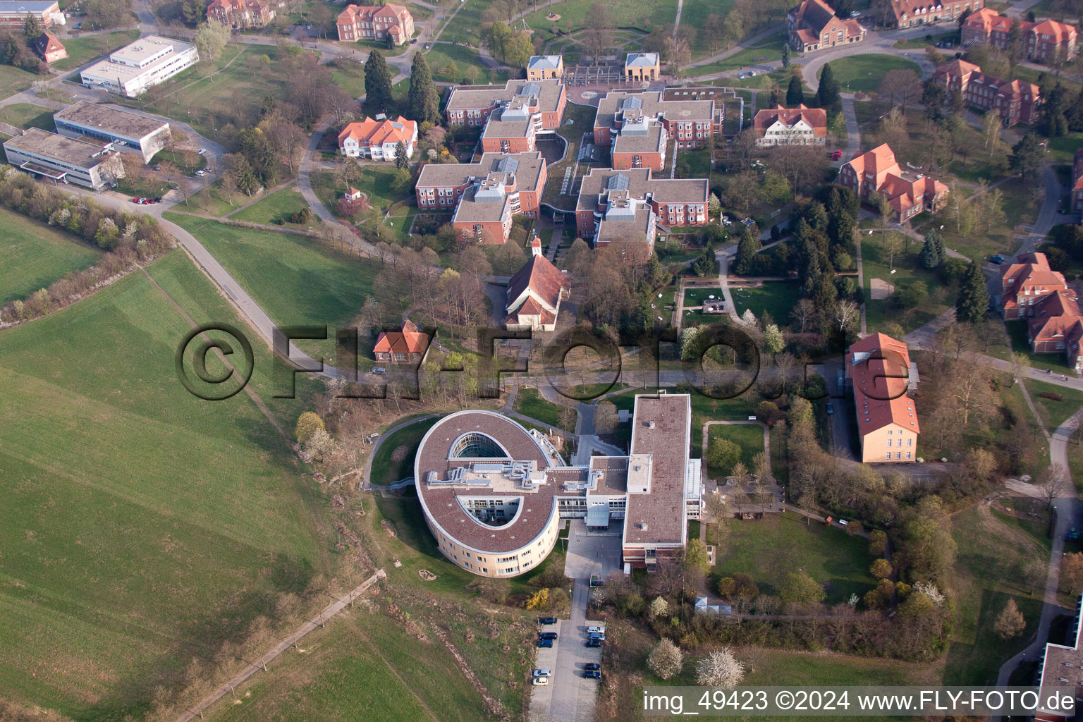 Luftbild von Ortsteil Altwiesloch in Wiesloch im Bundesland Baden-Württemberg, Deutschland