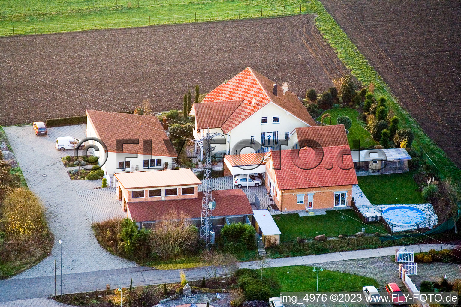Luftbild von Freckenfeld, Karlshöhlchen im Bundesland Rheinland-Pfalz, Deutschland