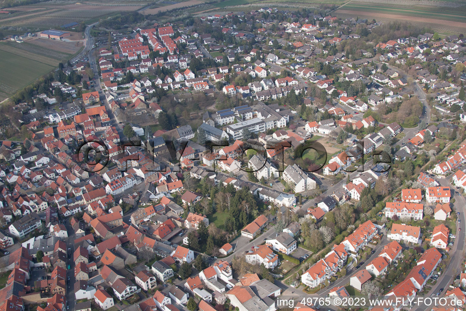 Luftbild von Ortsteil Drais in Mainz im Bundesland Rheinland-Pfalz, Deutschland