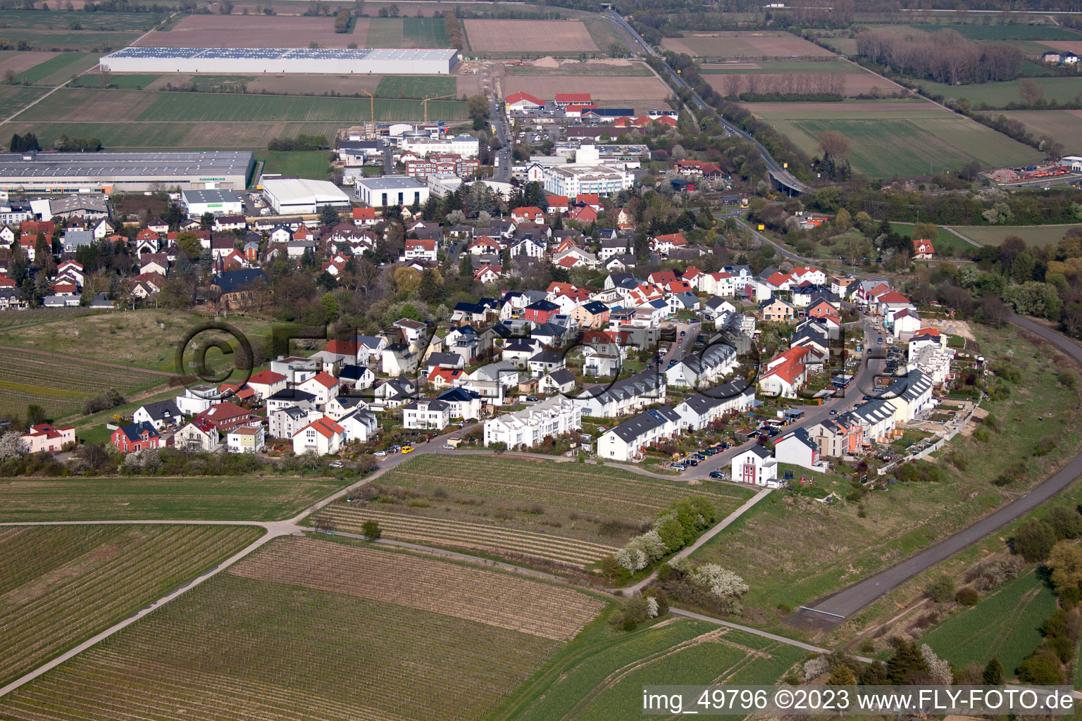 Mainz-Bodenheim, Neubaugebiet im Bundesland Rheinland-Pfalz, Deutschland