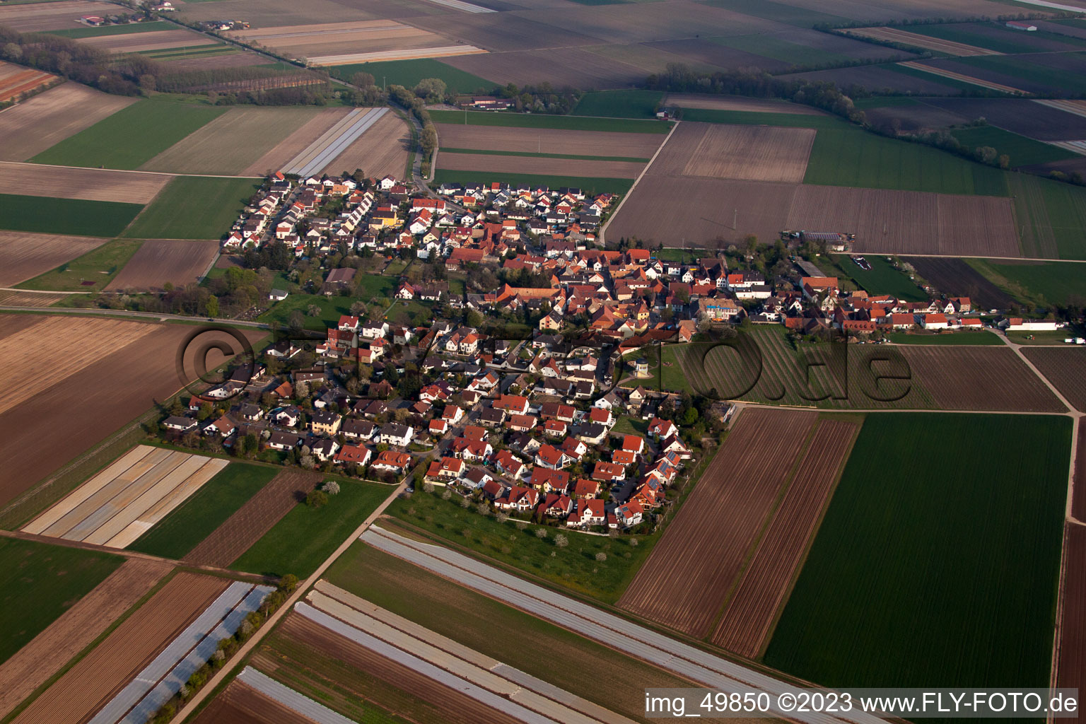 Luftbild von Kleinniedesheim im Bundesland Rheinland-Pfalz, Deutschland