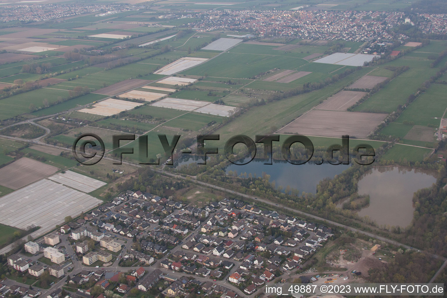 Luftaufnahme von Haßloch im Bundesland Rheinland-Pfalz, Deutschland