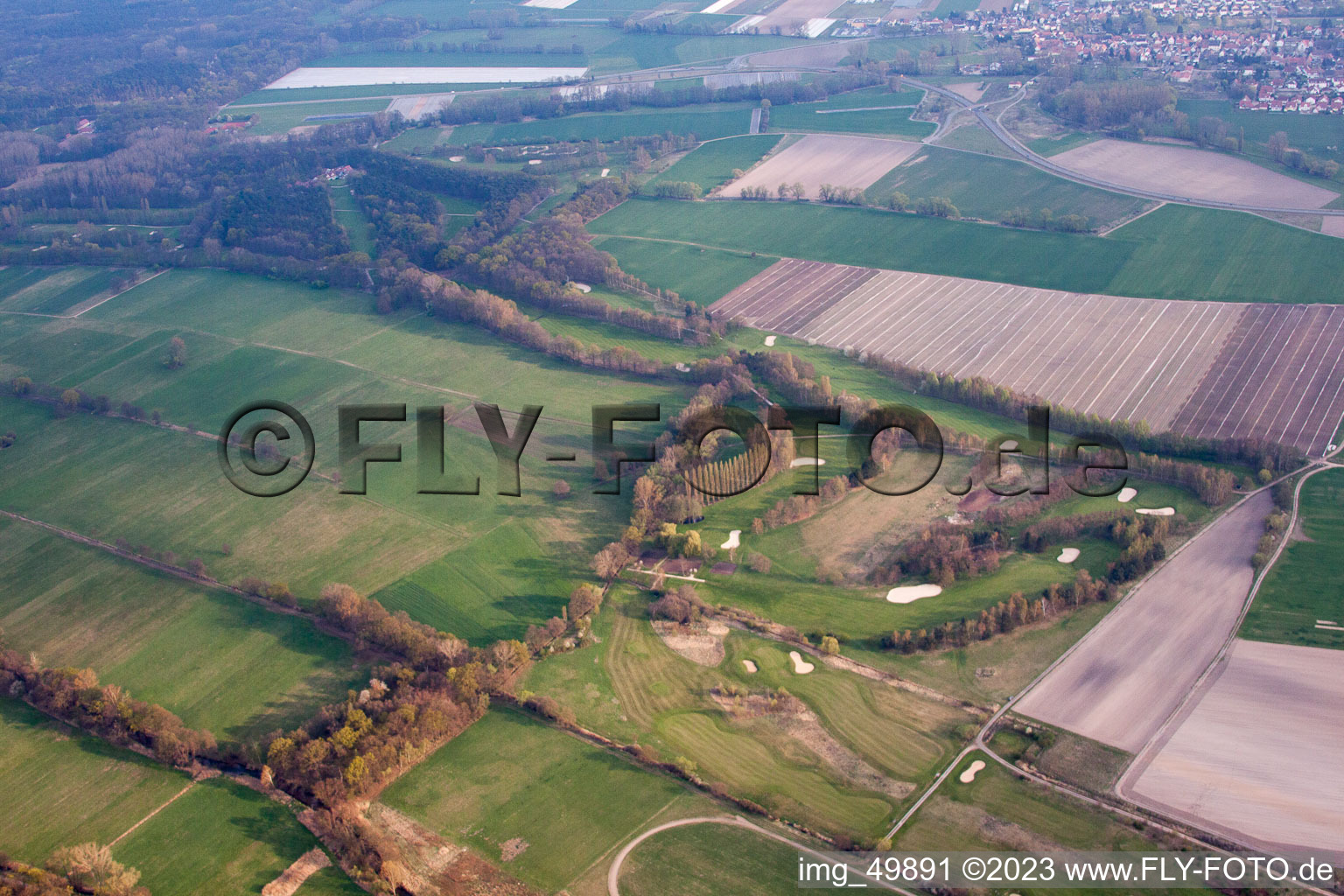 Geinsheim im Bundesland Rheinland-Pfalz, Deutschland von der Drohne aus gesehen