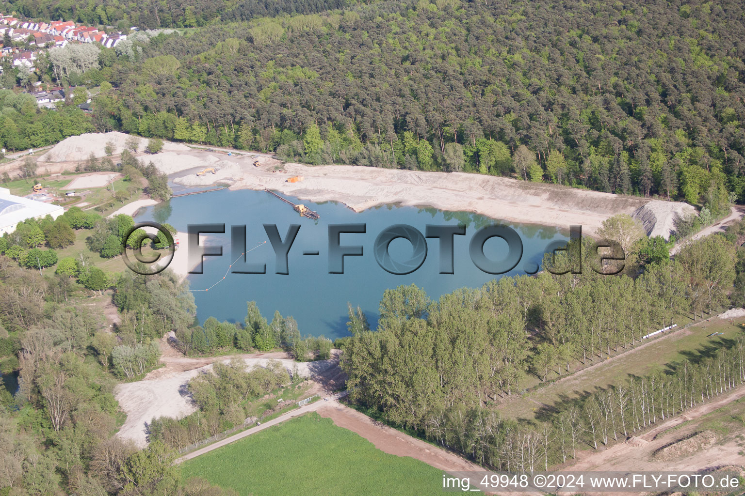 Rülzheim im Bundesland Rheinland-Pfalz, Deutschland aus der Vogelperspektive