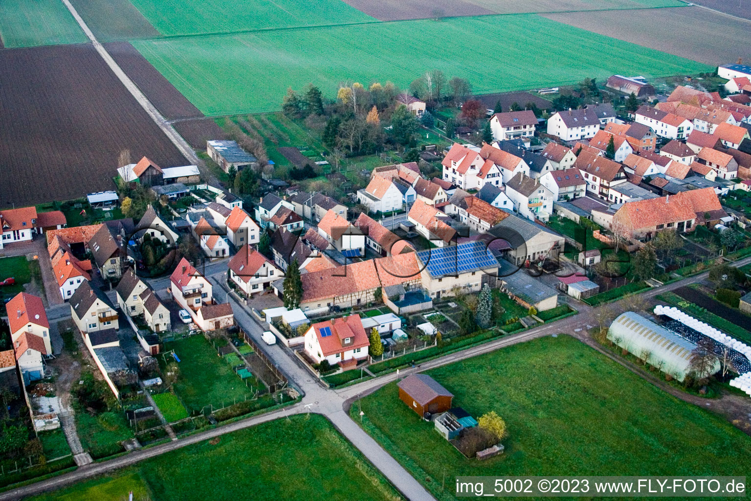 Kandel Saarstr im Bundesland Rheinland-Pfalz, Deutschland von oben gesehen