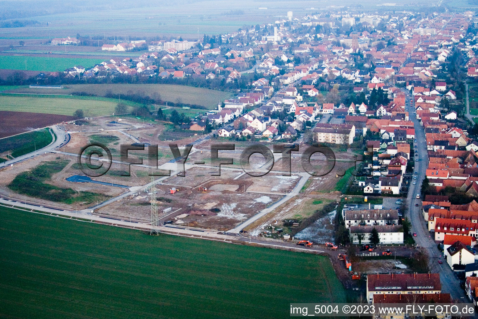 Luftbild von Kandel, Neubaugebiet Am Höhenweg im Bundesland Rheinland-Pfalz, Deutschland
