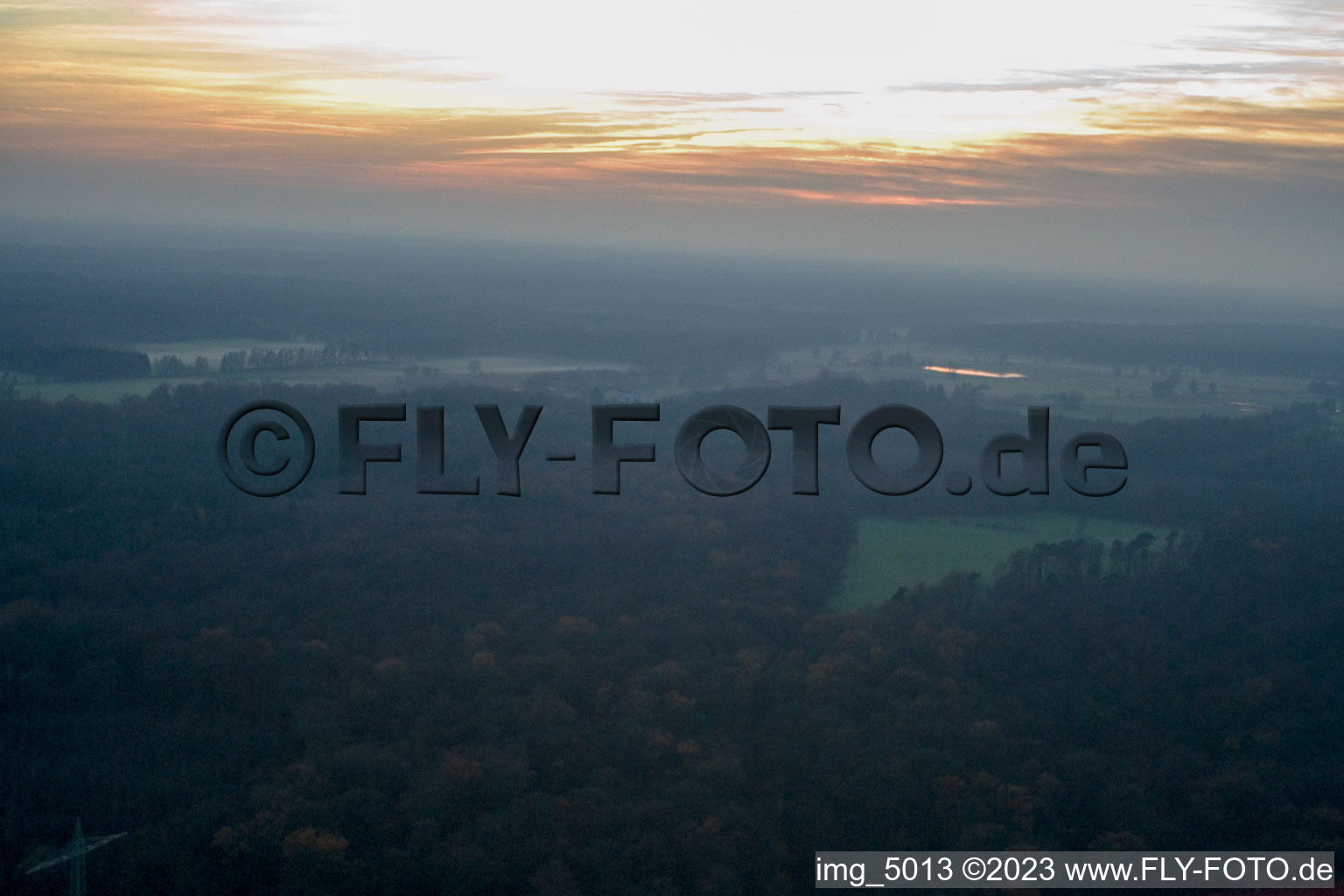 Luftbild von Kandel, Bienwald im Bundesland Rheinland-Pfalz, Deutschland