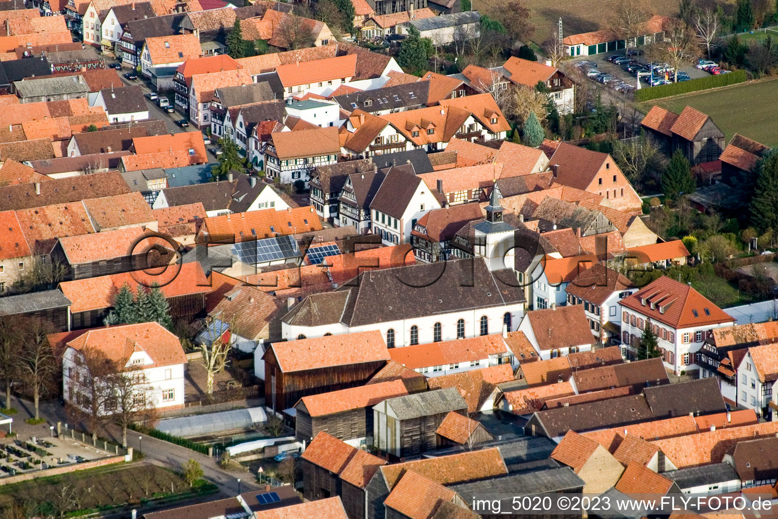 Luftbild von Hayna von Südwesten in Herxheim bei Landau/Pfalz im Bundesland Rheinland-Pfalz, Deutschland