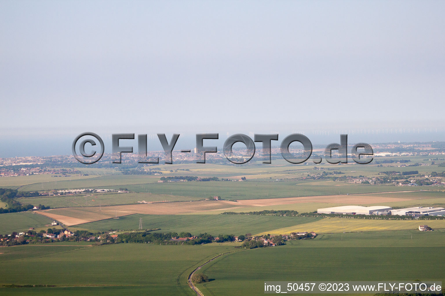 Luftaufnahme von Monkton im Bundesland England, Großbritanien
