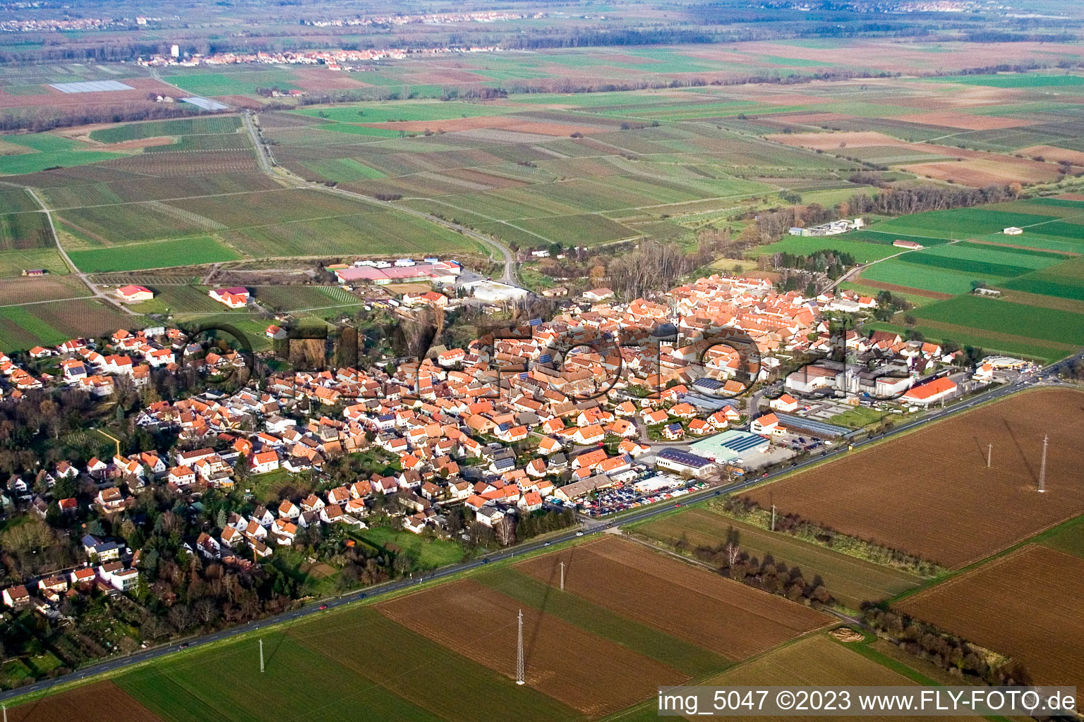 Luftbild von Hochstadt b. Landau im Bundesland Rheinland-Pfalz, Deutschland