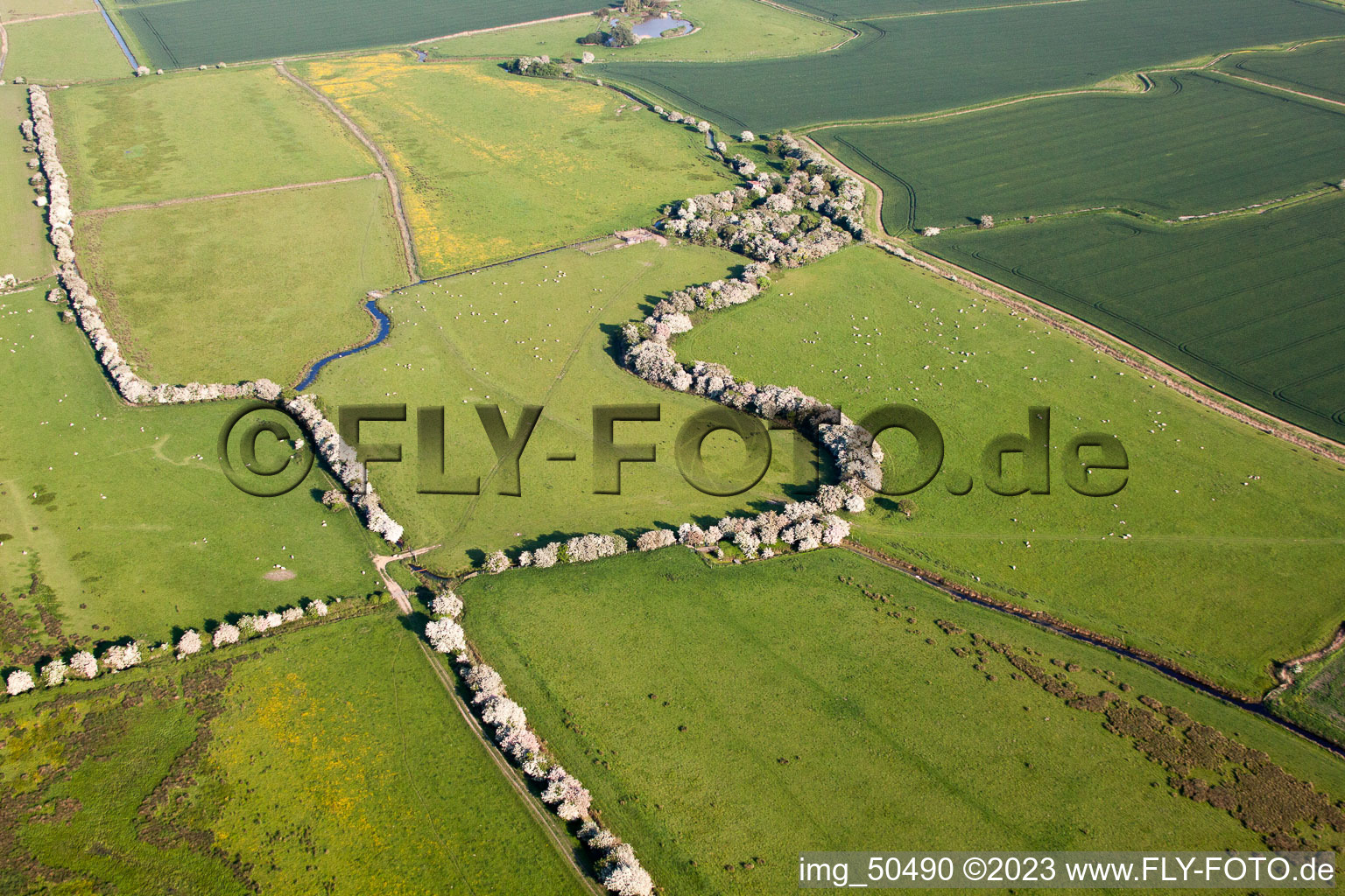 Monkton im Bundesland England, Großbritanien aus der Luft betrachtet