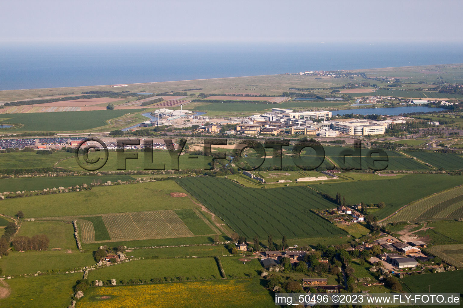 Luftbild von Richborough im Bundesland England, Großbritanien